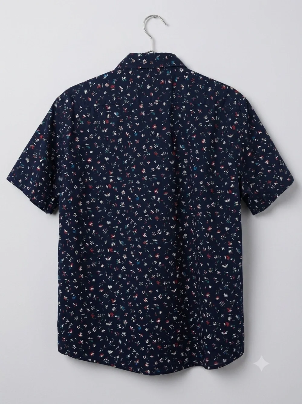 Banana Republic slim fit Navy Floral Short-Sleeve Button-Down Shirt